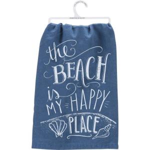 image:imagePrimitives by Kathy Blue Chalk Art Dish Towel The Beach is My Happy Place
