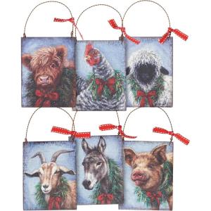 image:imagePrimitives by Kathy Christmas Animal Ornament Set