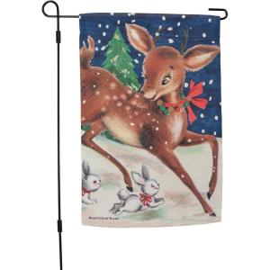 image:imagePrimitives by Kathy Christmas Deer Garden Flag