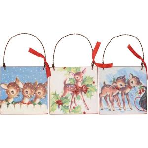 image:imagePrimitives by Kathy Christmas Deer Ornament Set