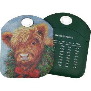 image:imagePrimitives by Kathy Christmas Highland Decorative Kitchen Bowl Scraper Full Color DesigndoublesidedsiliconeCharming Highland CowChristmas Wreathstainless steel handlemeasurement equivalents