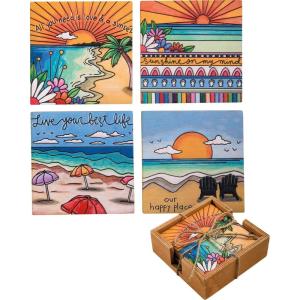 image:imagePrimitives by Kathy Coaster Set  Love amp Sunset