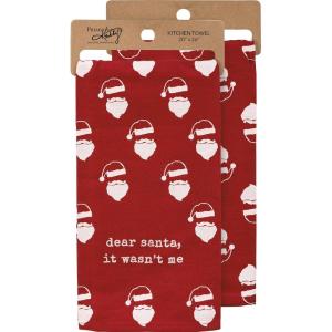 image:imagePrimitives by Kathy Dear Santa It Wasnt Me Holiday and Christmas Themed Decorative Kitchen Towel