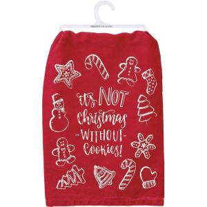image:imagePrimitives by Kathy Decorative Kitchen Towel  Its Not Christmas Without Cookies Fun Festive All Over Cookie Design