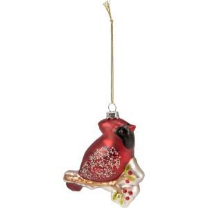 image:imagePrimitives by Kathy Glass Winter Cardinal Glass OrnamentWinter CardinalGlitter Accents Christmas Ornament Holiday Dcor Hanging Tree Decorations Festive Old World Vintage Style Themed Gift