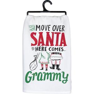 image:imagePrimitives by Kathy Glitter Kitchen Towel  Move Over Santa Here Comes Grammy