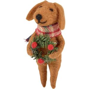 image:imagePrimitives by Kathy Holiday Wreath Dog Collectible Critter