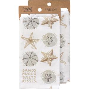 image:imagePrimitives by Kathy Kitchen Towel  Sandy Hugs Salty Kisses