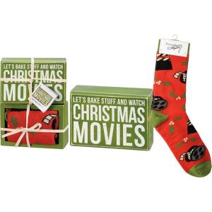 image:imagePrimitives by Kathy Lets Bake Stuff and Watch Christmas Movies Home Dcor Sign and Sock Set