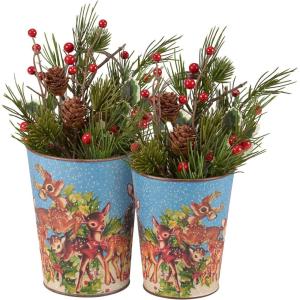 image:imagePrimitives by Kathy Retro Christmas Deer Wall Bucket Set