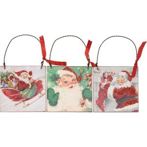 image:imagePrimitives by Kathy Retro Santa Ornament Set