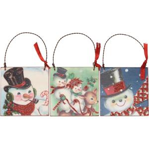 image:imagePrimitives by Kathy Retro Snowmen Ornament Set