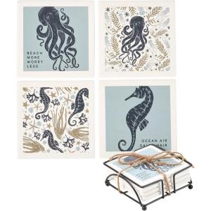image:imagePrimitives by Kathy Sea Creatures Coaster Set