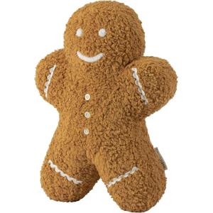 image:imagePrimitives by Kathy Shaped PillowGingerbread Man 12 x 16 x 3 Brown and White