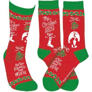 image:imagePrimitives by Kathy Socks  My Christmas SocksRedOne Size