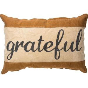 image:imagePrimitives by Kathy Vintage Flour Sack Style Best Things Throw Pillow 25 x 15InchGrateful