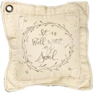 image:imagePrimitives by Kathy Vintage Flour Sack Style Best Things Throw Pillow 25 x 15InchIt is Well With My Soul