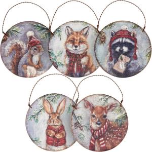 image:imagePrimitives by Kathy Winter Animal Ornament Set Red 118482