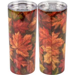 image:imagePrimitives by Kathy Winter Cardinal Coffee TumblerCoffee Tumbler  Fall Leaves