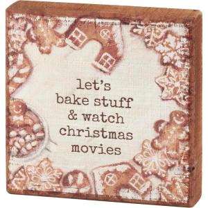 image:imagePrimitives by Kathy Wooden Bake Stuff Block Sign 5 x 5 Christmas Home Decor