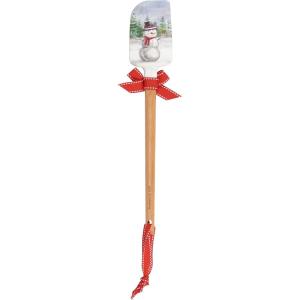 image:imagePrimitives by Kathy doublesided silicone novelty cooking spatula from our Christmas CollectionSnow Familytwo charming snowman designs one on each sidematch with our other Snowmen kitchen items