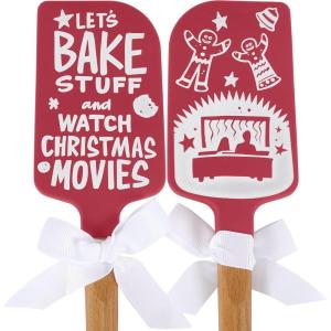 image:imagePrimitives by Kathy doublesided silicone novelty cooking spatulaChristmas CollectionLets Bake Stuff And Watch Christmas Movies sentimentgingerbread cookie designsbellstars movie design
