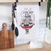 image:imagePrimitives by Kathy Decorative Kitchen Towel  Stand Back Dads Grilling