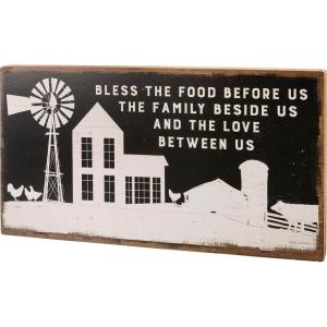 image:imagePrimitives By Kathy Home Dcor Sign  Bless the Food Before Us The Family Beside Us the Love Between Us