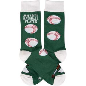 image:imagePrimitives by Kathy Awesome Baseball Player Novelty Socks One Size Unisex LOL Collection