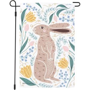 image:imagePrimitives by Kathy Decorative DoubleSided Garden Flag  Rabbit Folk Art