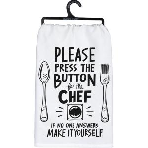 image:imagePrimitives by Kathy Decorative Kitchen Towel  Please Press Button for The Chef