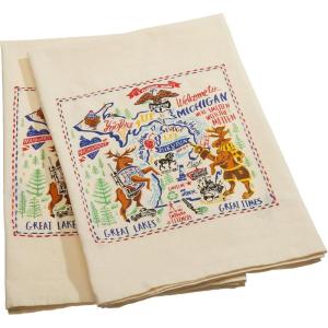 image:imagePrimitives by Kathy Embroidered LOL Made You Smile Dish Towel Cotton Kitchen Michigan
