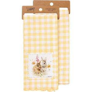 image:imagePrimitives by Kathy Flower Bunnies Kitchen Towel