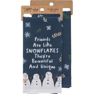 image:imagePrimitives by Kathy Friends are Like Snowflakes Theyre Beautiful and Unique Decorative Kitchen Towel