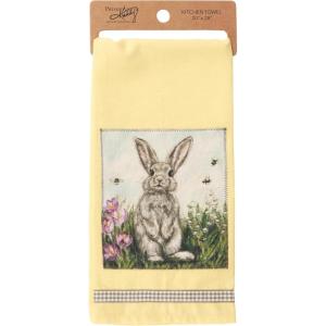 image:imagePrimitives by Kathy Garden Bunny Spring Kitchen Towel Dish Towel Easter amp Spring Collection