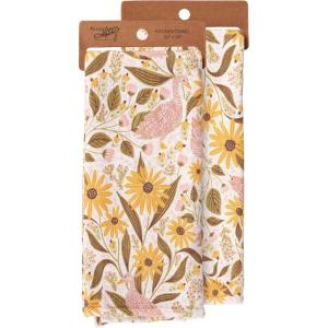 image:imagePrimitives by Kathy Goose Folk Art Spring Kitchen Towel Dish Towel Absorbent Terrycloth Back Layer Coordinates with Other Towels Decor in Our Easter amp Spring Collection