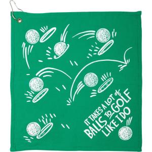 image:imagePrimitives by Kathy It Takes A Lot of Balls to Golf Like I Do Green Golf Towel