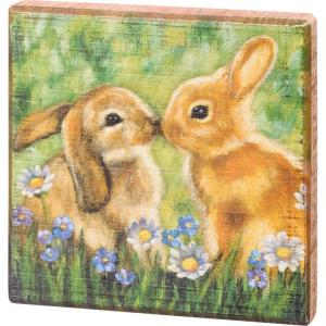 image:imagePrimitives by Kathy Kissing Bunnies Home Dcor Sign