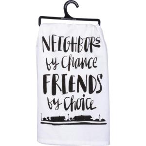 image:imagePrimitives by Kathy LOL Made You Smile Dish Towel 28 x 28 CottonWhite BlackWhite  Black