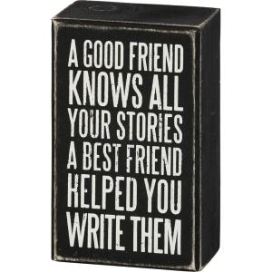 image:imagePrimitives by Kathy Mini Box Sign 3 x 5 Best Friend Stories
