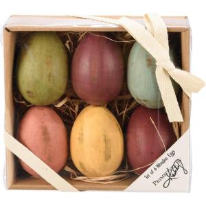 image:imagePrimitives by Kathy Set Of Six Decorative Wooden Eggs Easter amp Spring Collection