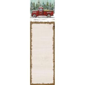 image:imagePrimitives By Kathy Holiday Themed Red Truck With Hay Decorative List Pad