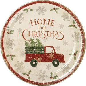 image:imagePrimitives By Kathy Home For Christmas Disposable Paper Plates 105Inch Set of 8