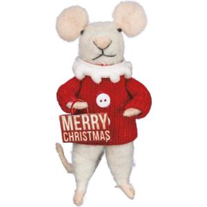 image:imagePrimitives by Kathy  Merry Mouse with Tiny Merry Christmas Sign