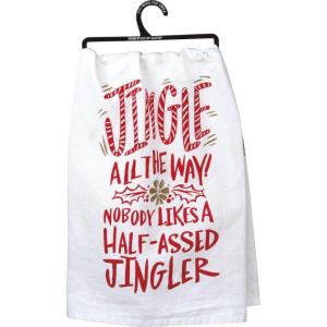 image:imagePrimitives by Kathy 30802 LOL Made You Smile Dish Towel 28 x 28Inches Nobody Likes a HalfAssed Jingler