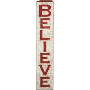 image:imagePrimitives by Kathy Carved Sign BelieveModern