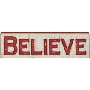 image:imagePrimitives by Kathy Carved Sign BelieveSturdy