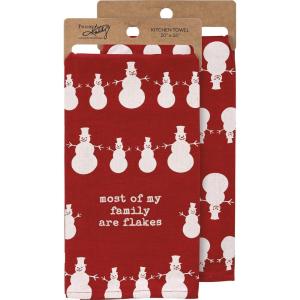 image:imagePrimitives by Kathy Decorative Kitchen Towel  Most of My Family are Flakes