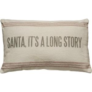 image:imagePrimitives by Kathy Holiday Dear Santa Pocket Throw PillowSanta Its a Long Story