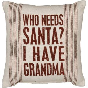 image:imagePrimitives by Kathy Holiday Dear Santa Pocket Throw PillowWho Needs Santa